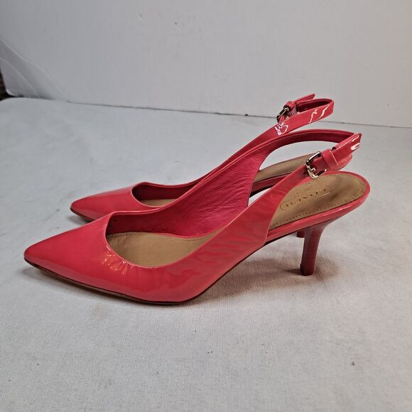 Coach Zarya Slingback Heels Womens 8.5B Pink Pointed Toe - Picture 2 of 14